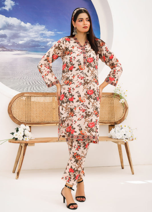 Embroidered Unstitched 2 Piece Lawn Suit PL-24-101-Co-ords Set