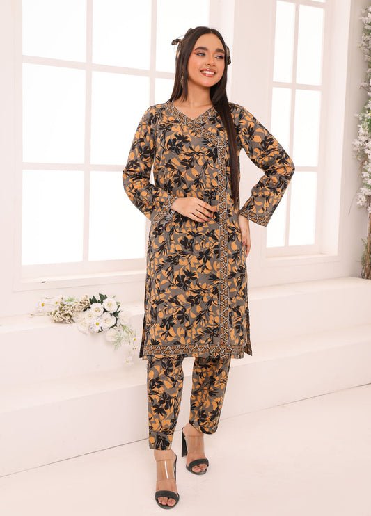 Embroidered Unstitched 2 Piece Lawn Suit PL-24-107-Co-ords Set