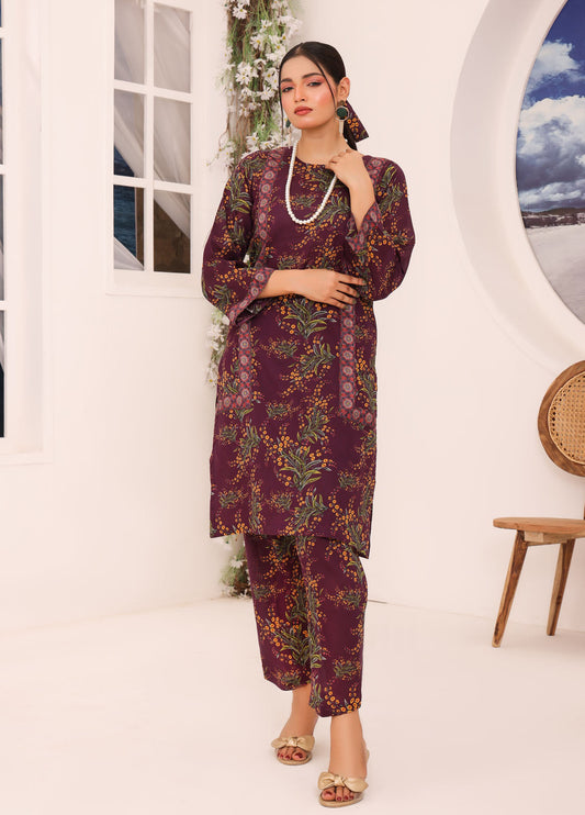 Embroidered Unstitched 2 Piece Lawn Suit PL-24-108-Co-ords Set