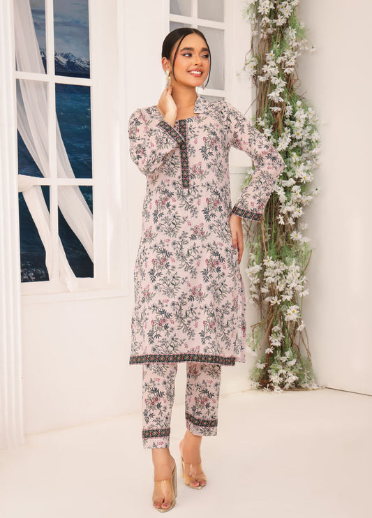 Embroidered Unstitched 2 Piece Lawn Suit PL-24-110-Co-ords Set