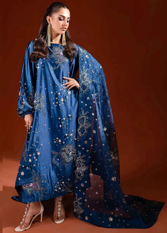 Embroidered Silk 3 Piece Unstitched Suit D1696 NC-NP-486-24 - Party Wear