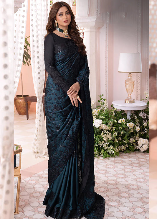 Embroidered Net Saree D1396-D08-23-formal Wear