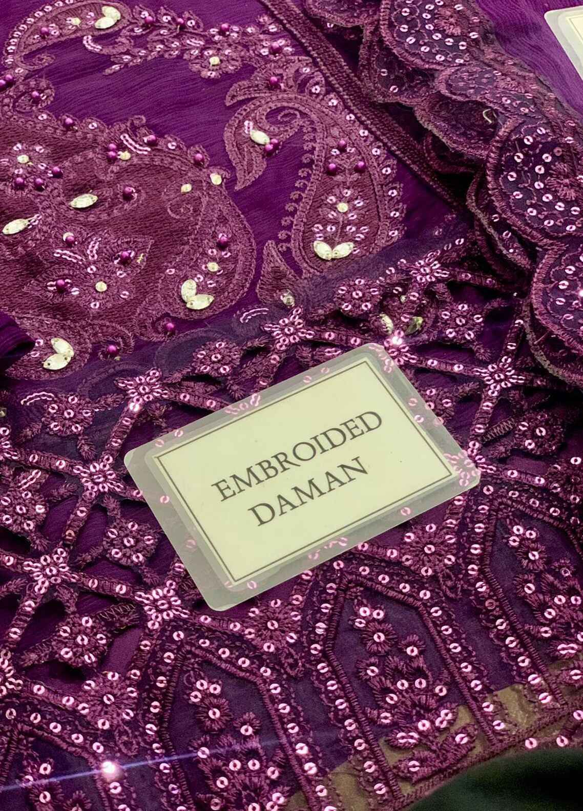 Embroidered Chiffon 3 Piece Unstitched Suit D1613 MBC-MPC-24-102 - Party Wear