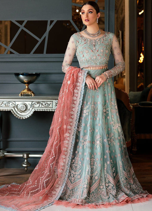 Embroidered Net 3 Piece Unstitched Suit D1259-MH-02-22 formal Wear